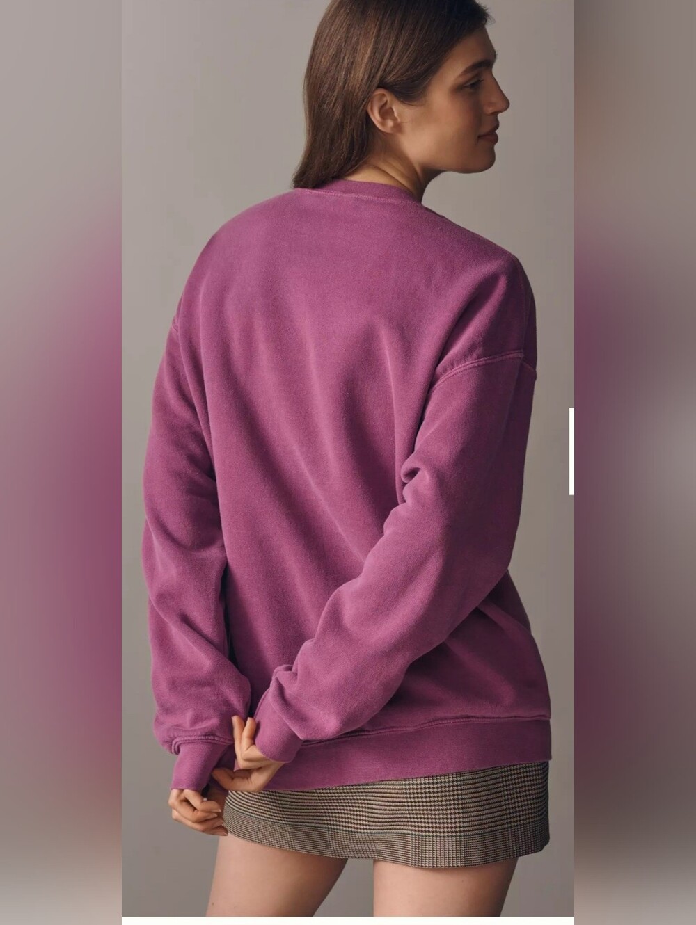 NWT Anthropologie Purple Pomeranian Graphic Sweatshirt Size Small - Picture 2 of 5